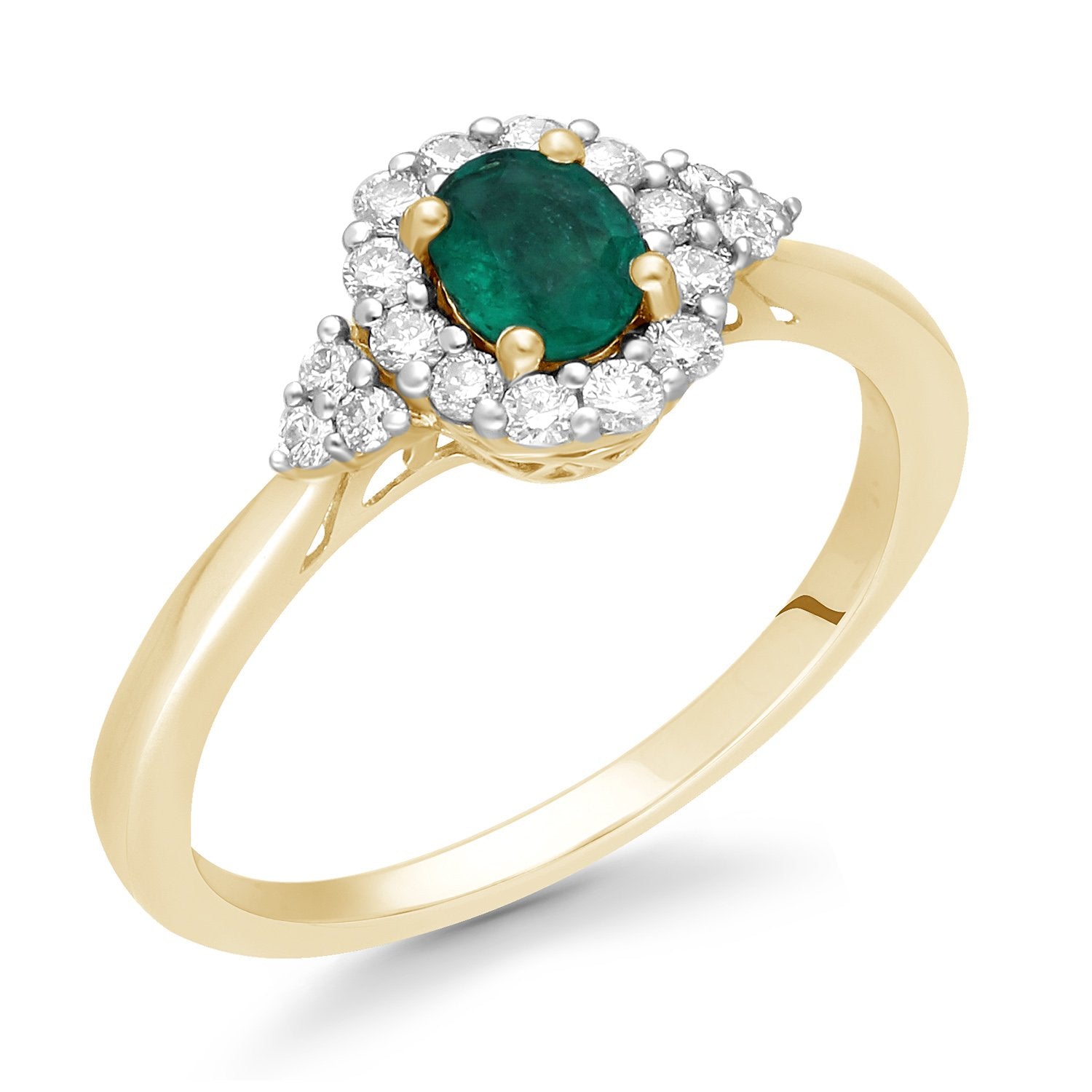 Platinum Designer Twisting Eternity Channel Set Four Prong Diamond  Engagement Ring with a 1 Carat Emerald Heirloom Quality Center | Amazon.com